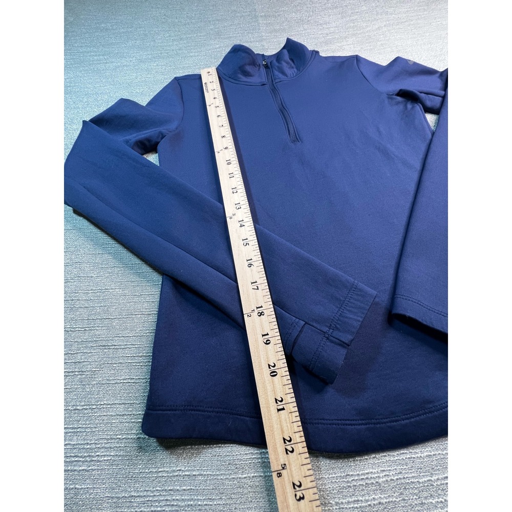 Nike One Therma-FIT Womens XS Navy Blue Quarter Zip Pullover Long Sleeve Top